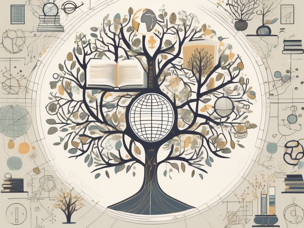 A flourishing tree with ten distinct branches