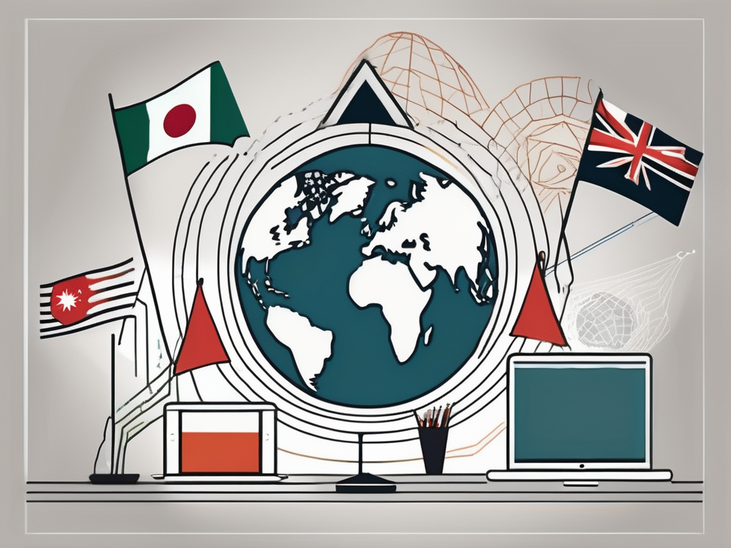 A classroom setting with a globe