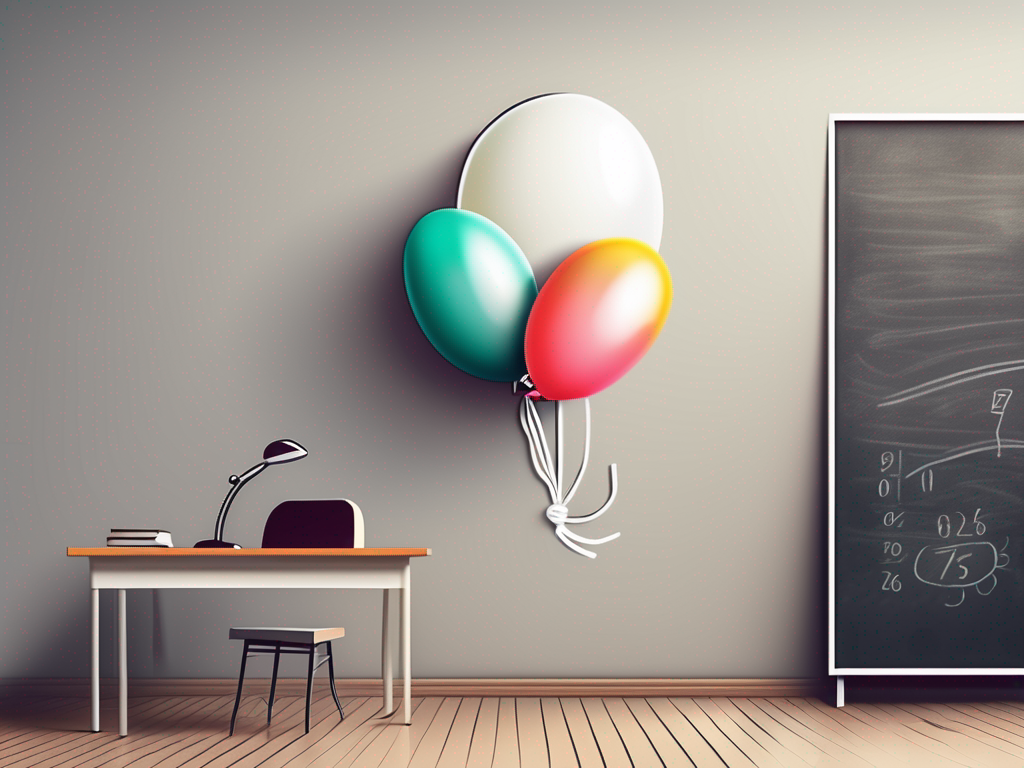 A deflated balloon with a percentage sign on it