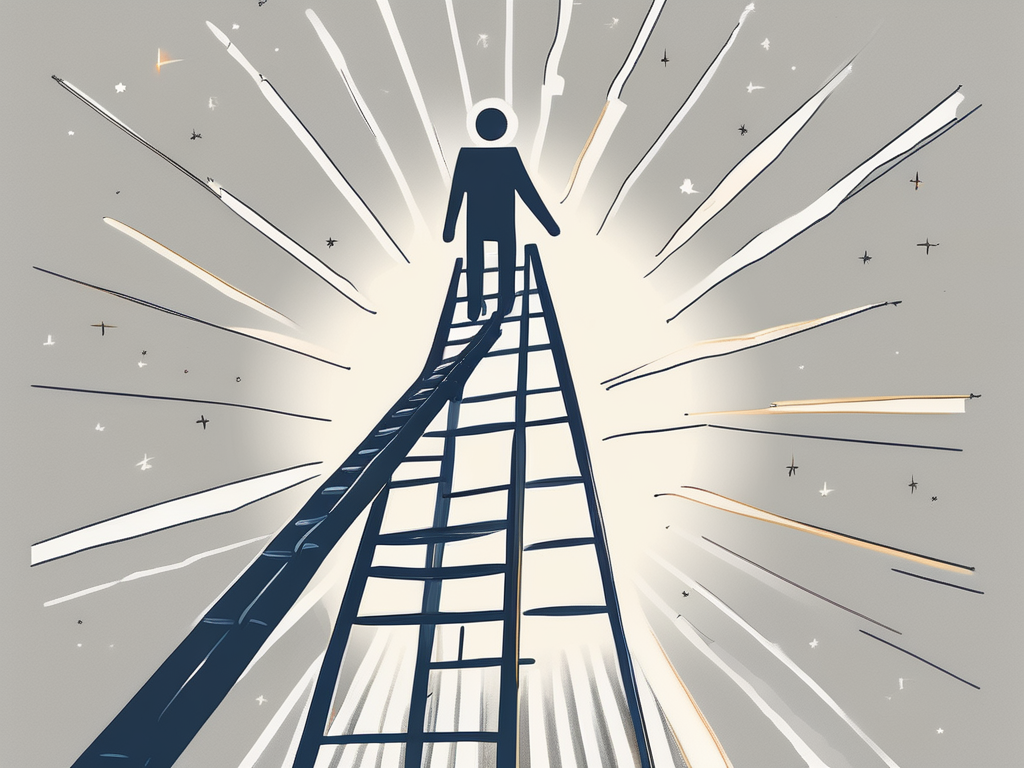 A ladder with eight rungs
