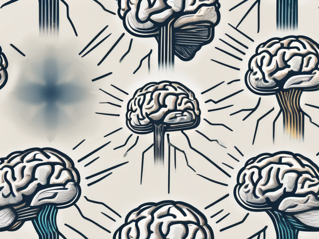 A brain being energized or illuminated