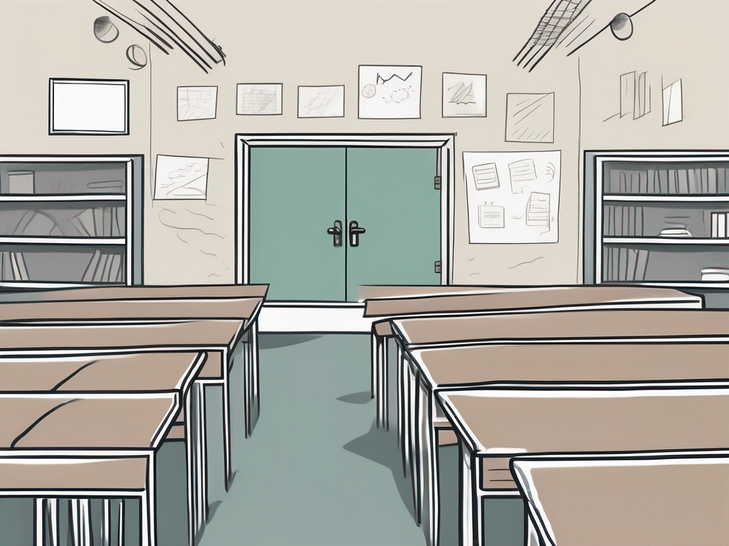 A classroom setting in singapore with visible hurdles like a high wall