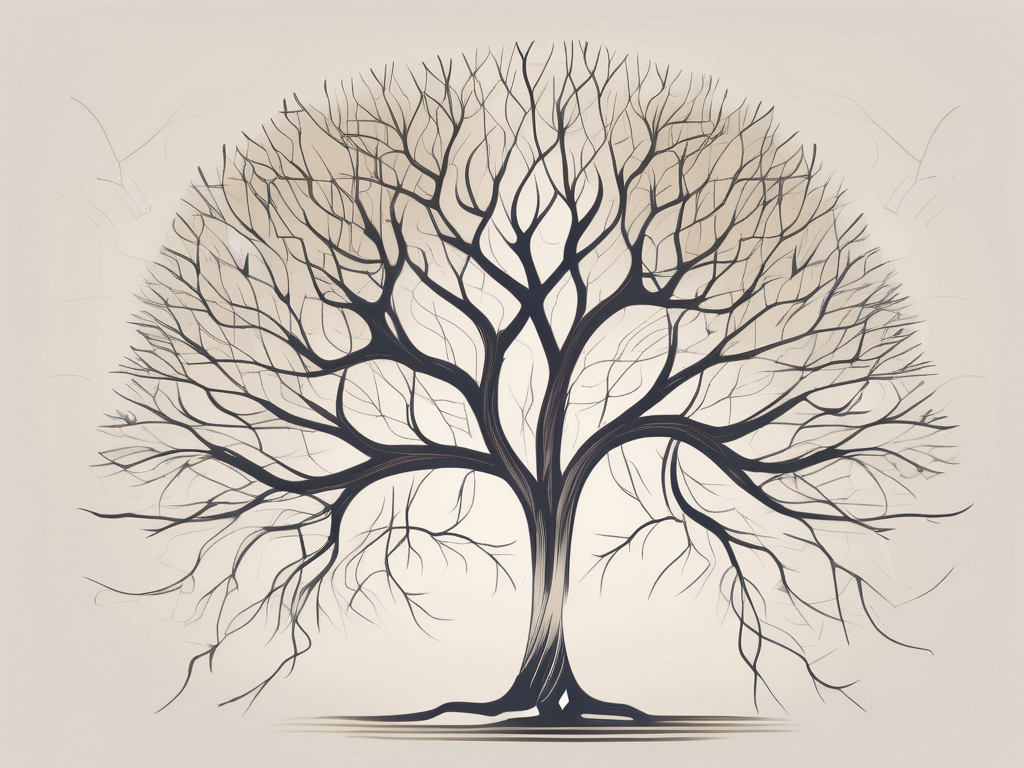 A tree with eight distinct branches