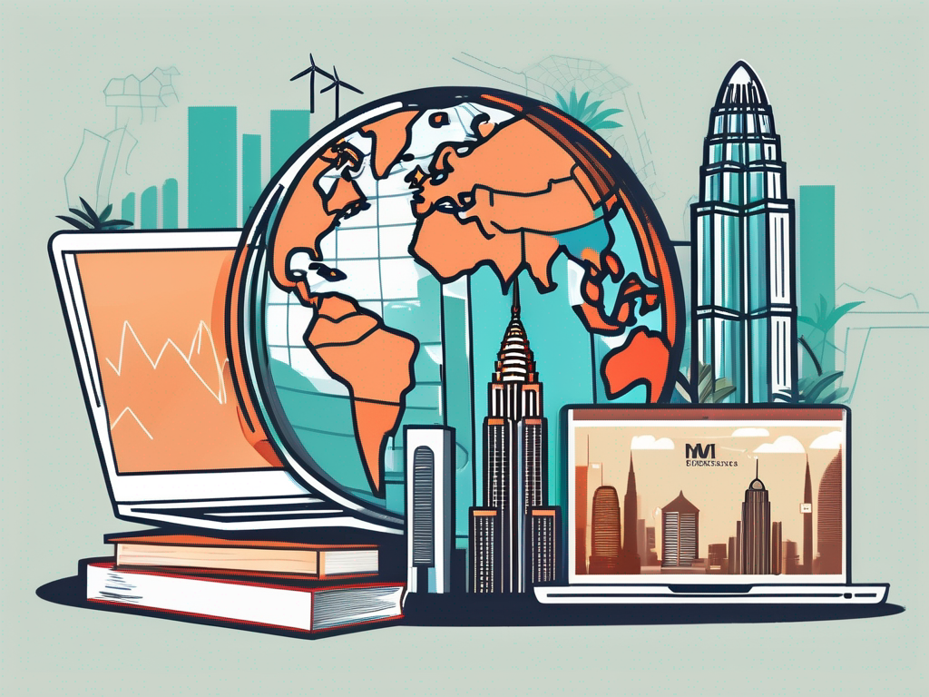 Various educational tools like a globe