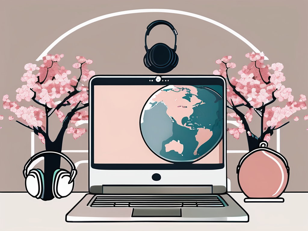 A digital classroom setup with a laptop