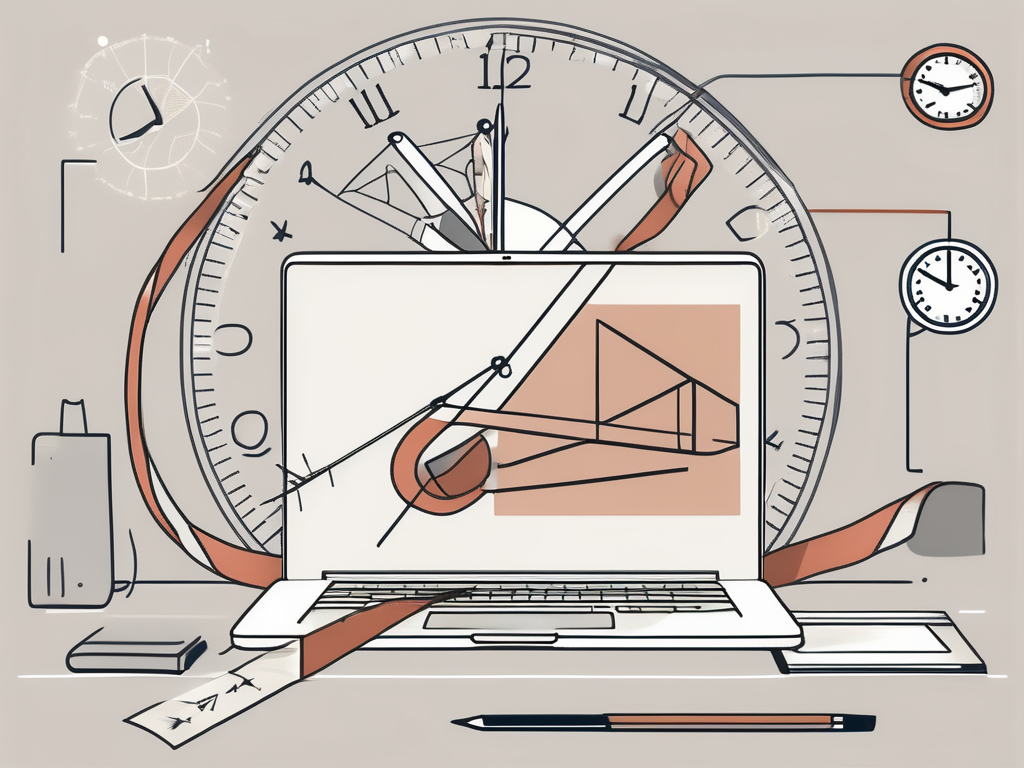 A laptop with an online learning interface on the screen