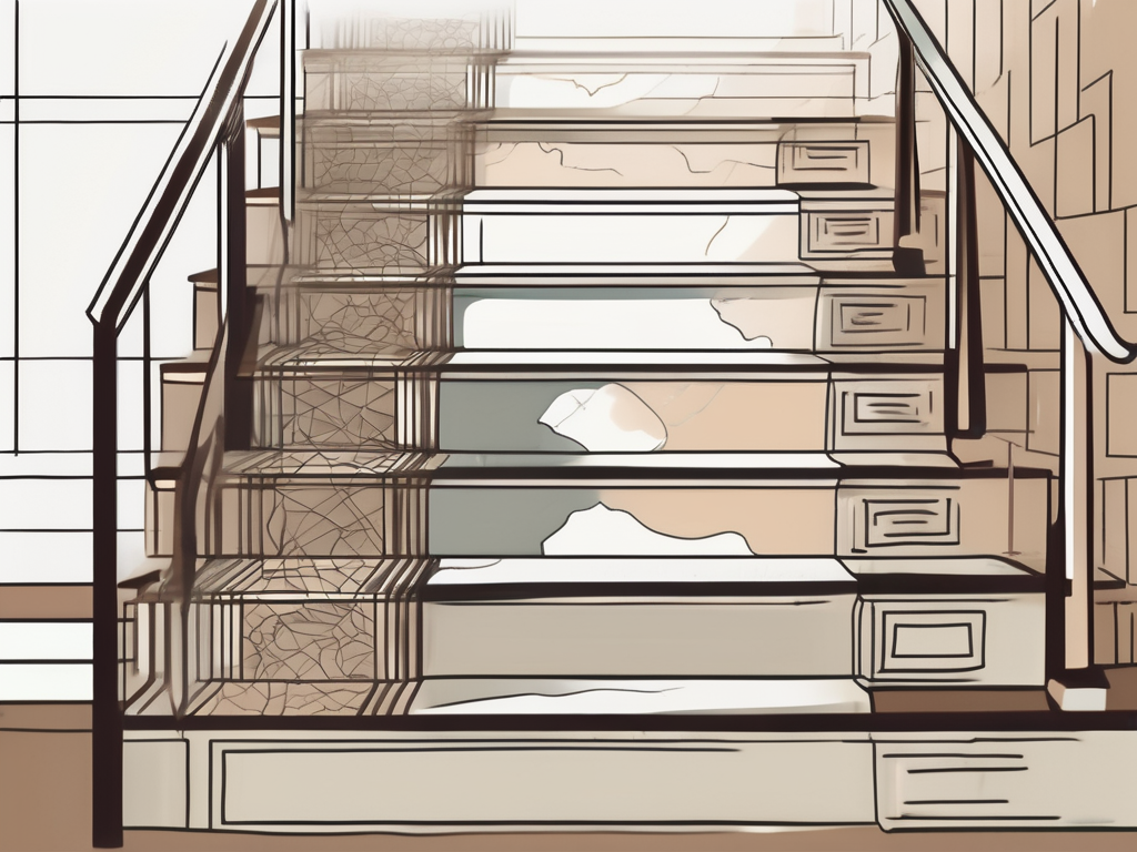A staircase with eight steps