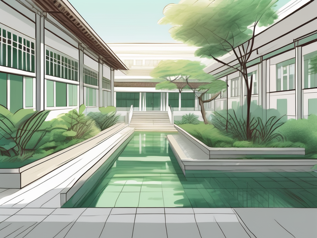 A serene school environment in bangkok