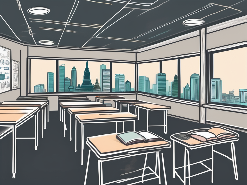 A classroom setting in bangkok