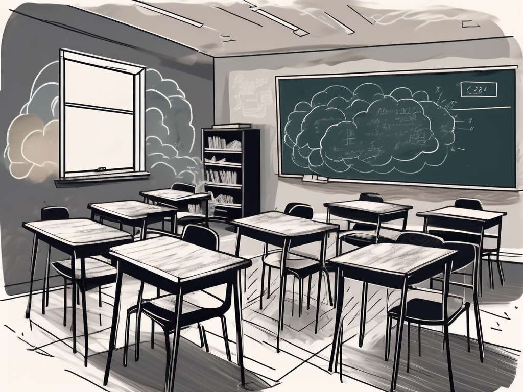 A classroom setting in singapore with empty chairs