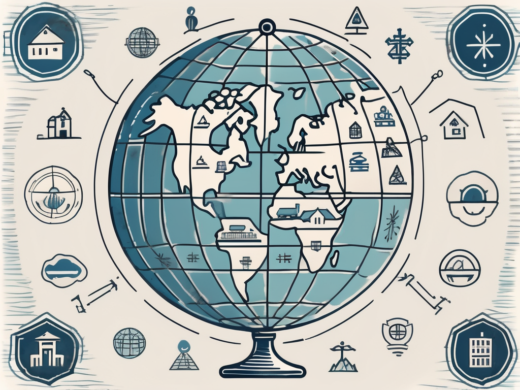 A globe focused on china