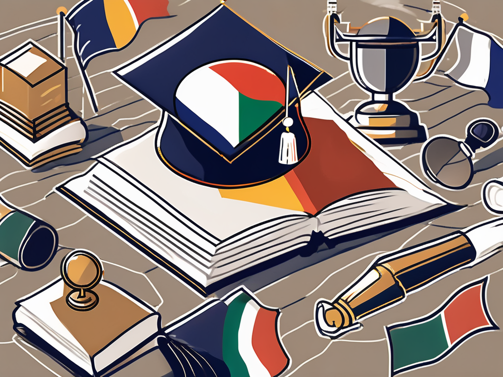 The american international school of johannesburg with diverse flags representing different nationalities