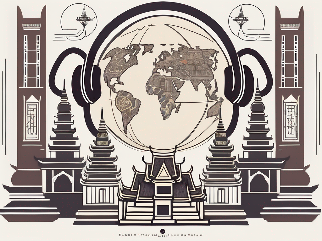 A mix of popular bangkok landmarks like the grand palace and wat arun