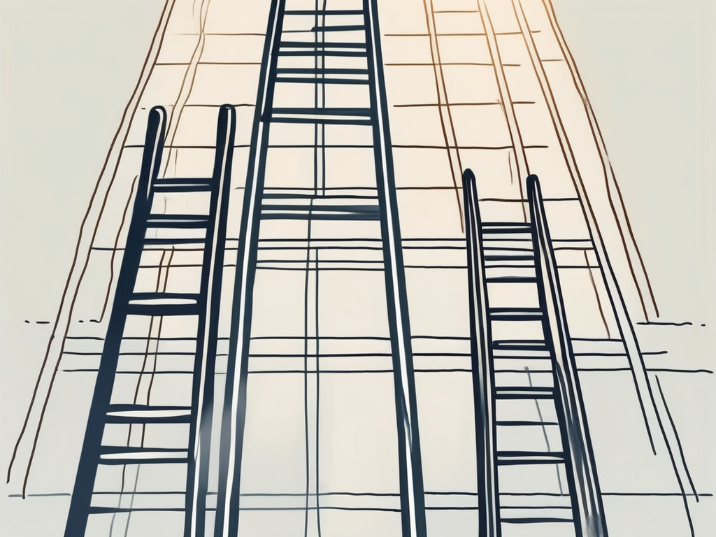 A ladder with eight rungs