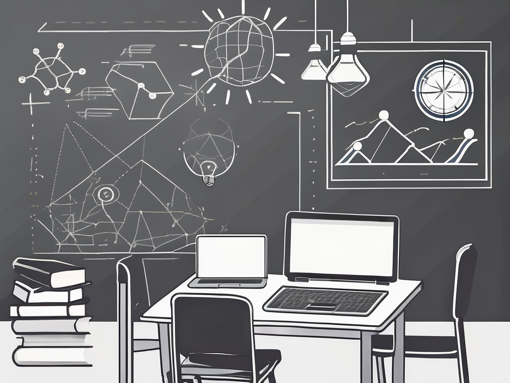 A classroom setting in singapore with various educational tools like books