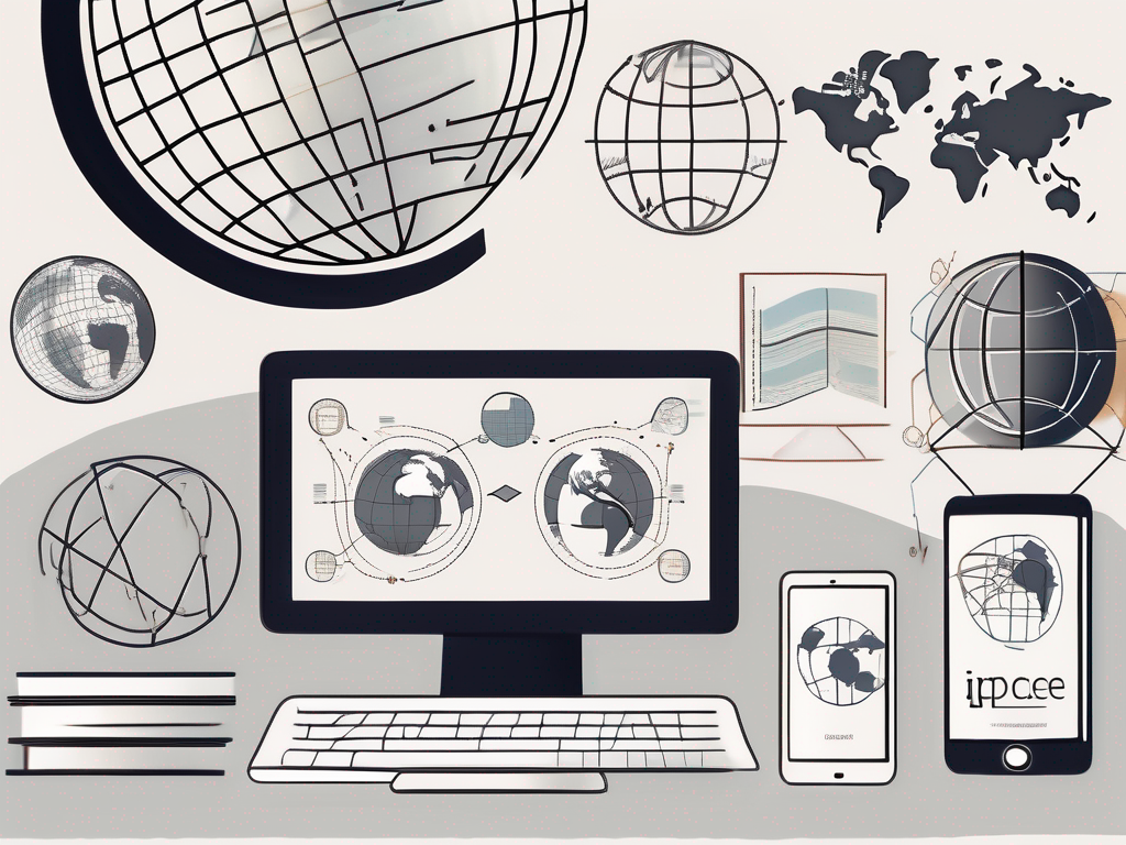 A variety of digital devices like a laptop