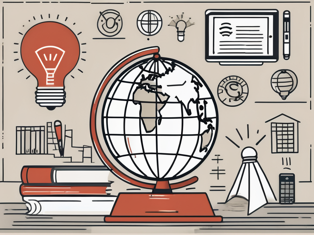 A globe with china emphasized