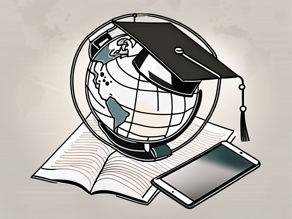 A globe with singapore highlighted