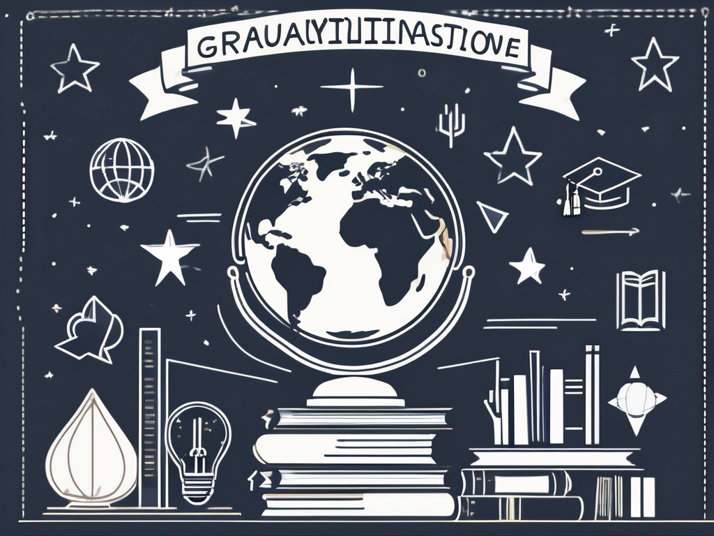 A stack of books next to a globe