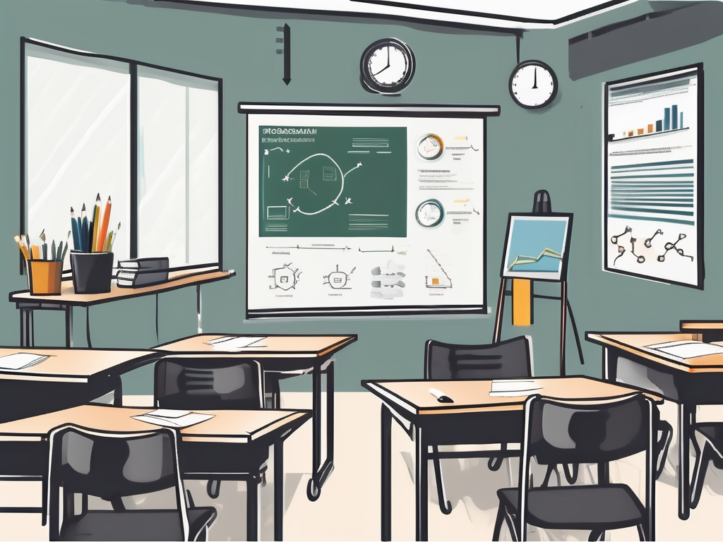 A classroom setting in singapore with various educational tools