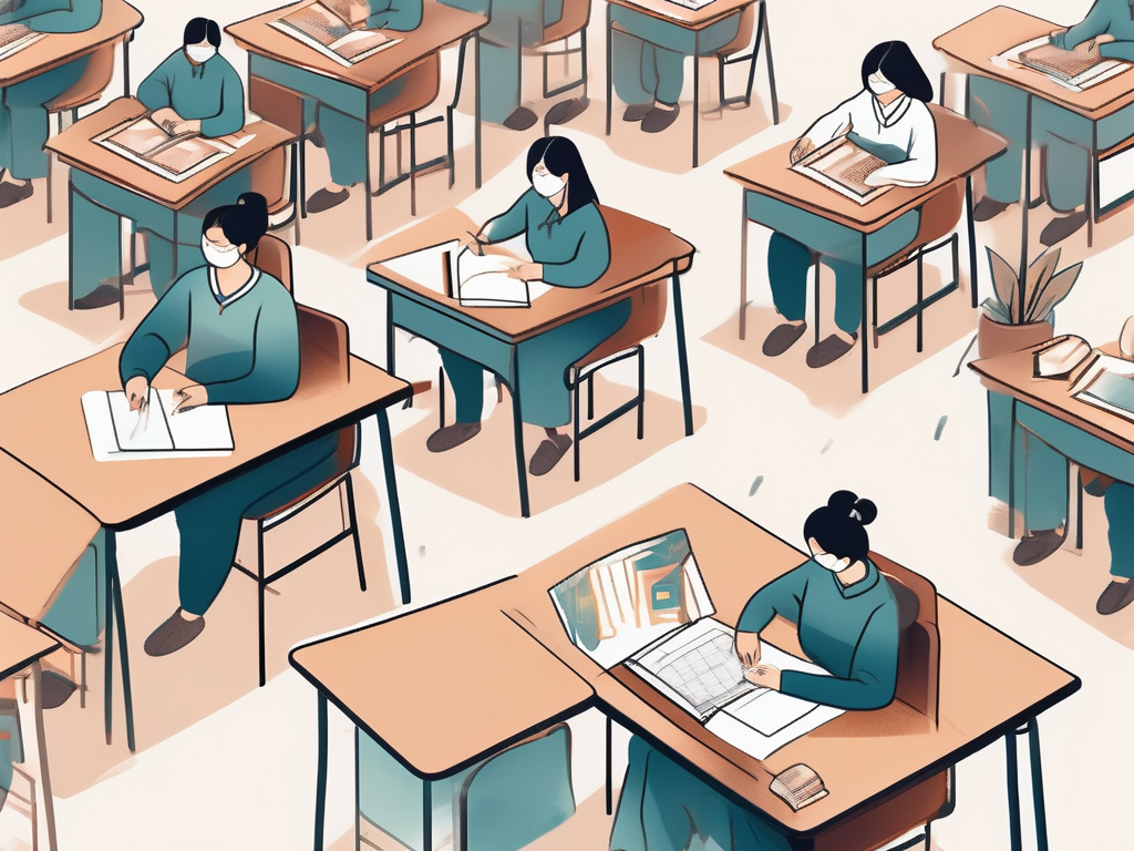 A classroom setting in china with diverse educational tools and resources