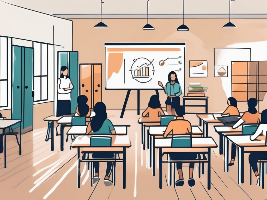 A classroom setting in malaysia with diverse educational tools and resources
