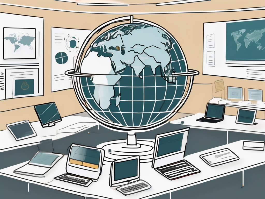 A virtual classroom setup with various digital tools and features that promote interaction