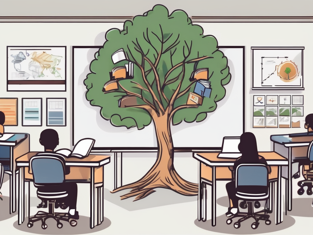 A classroom setting in malaysia with diverse educational tools such as books