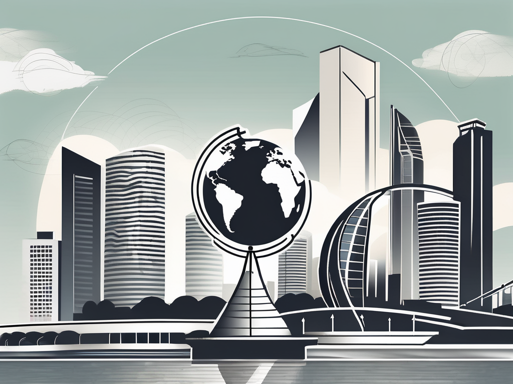 A skyline of singapore