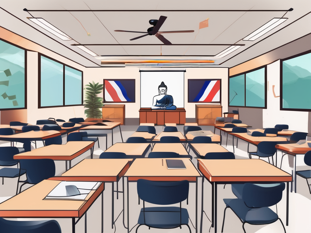 A classroom setting in thailand