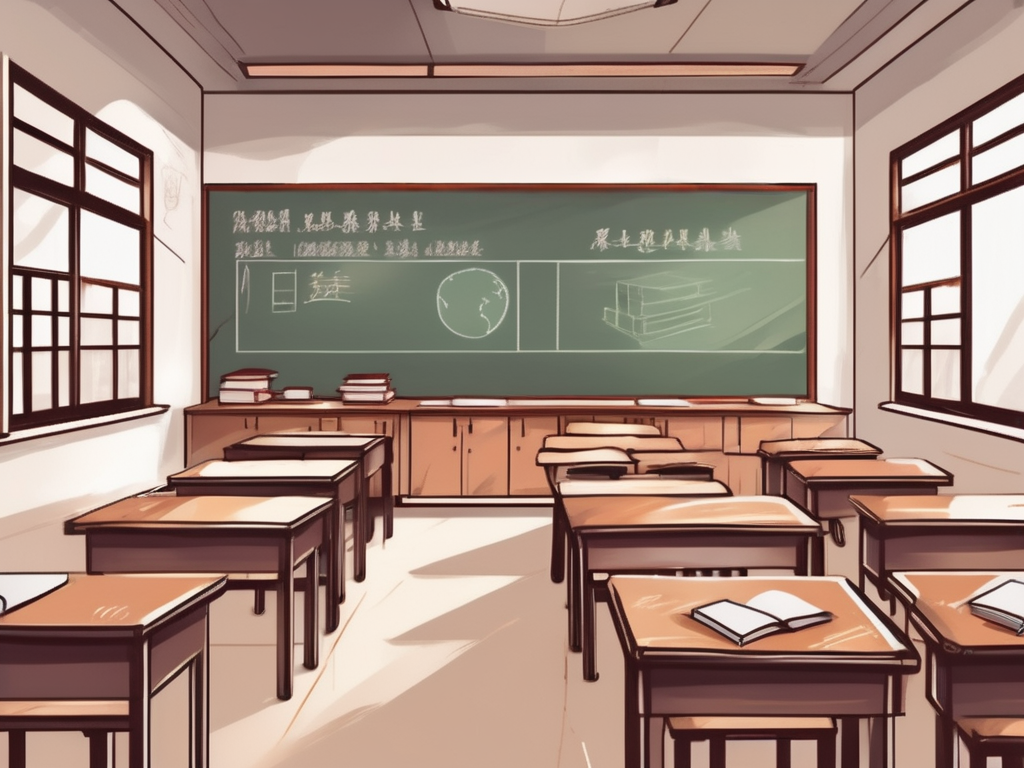 A classroom in a chinese public school