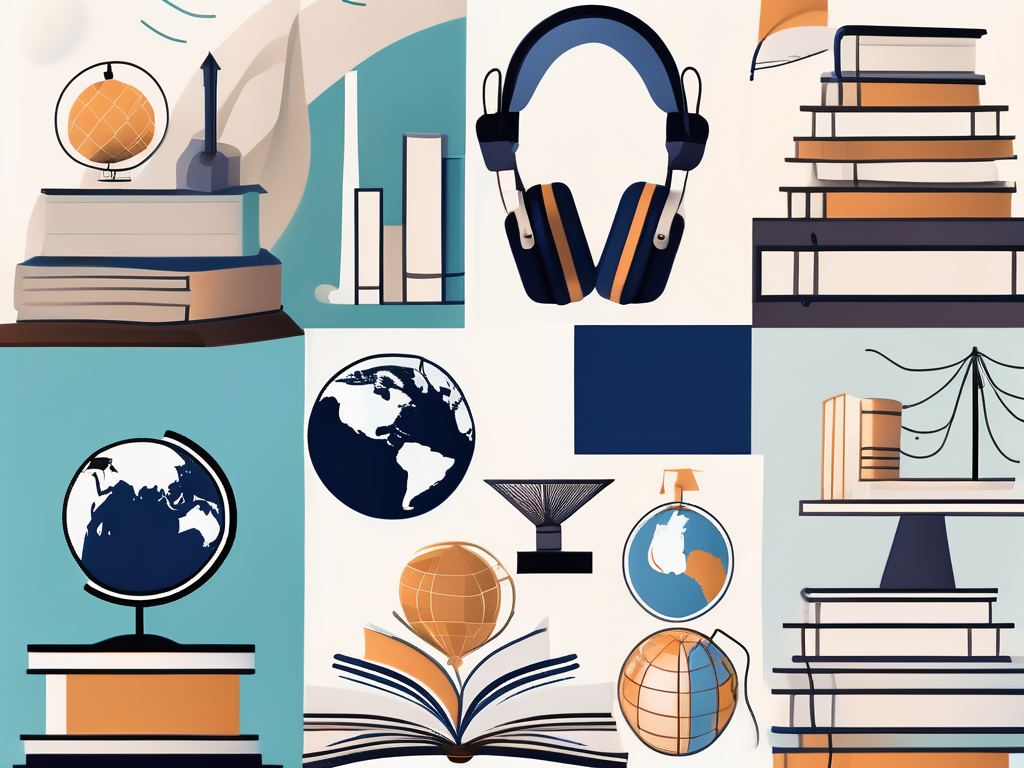 A collection of educational tools like books