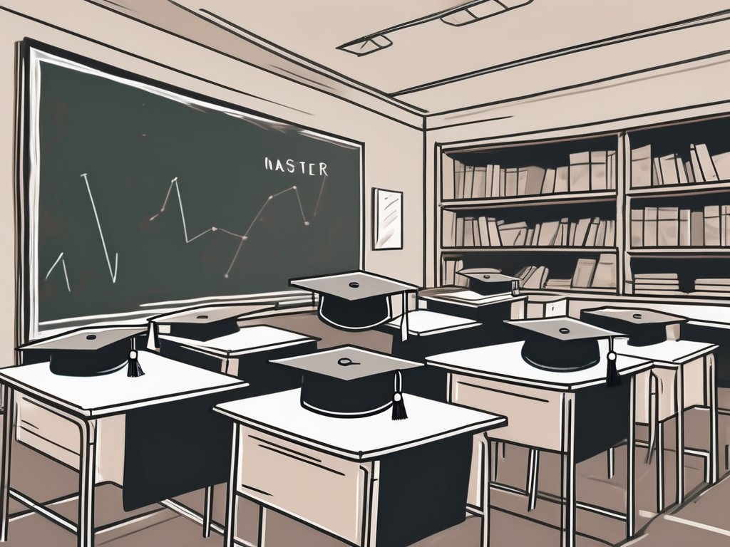 A classroom scene in singapore with a chalkboard