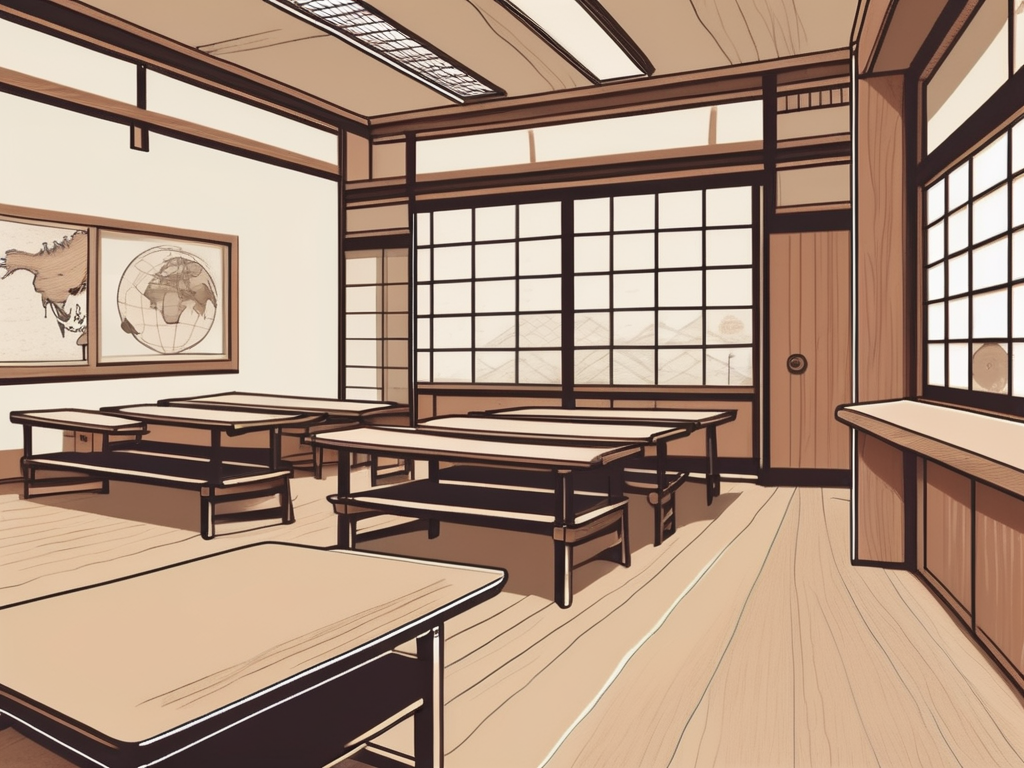 A classroom setting in japan