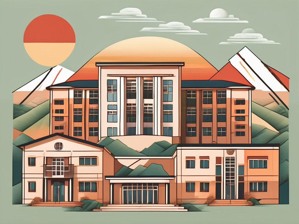 A diverse collection of ten school buildings