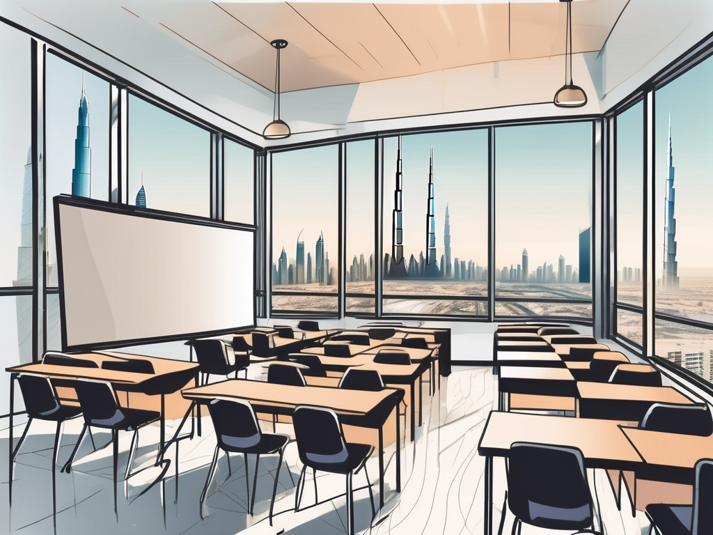 A modern classroom setting in dubai