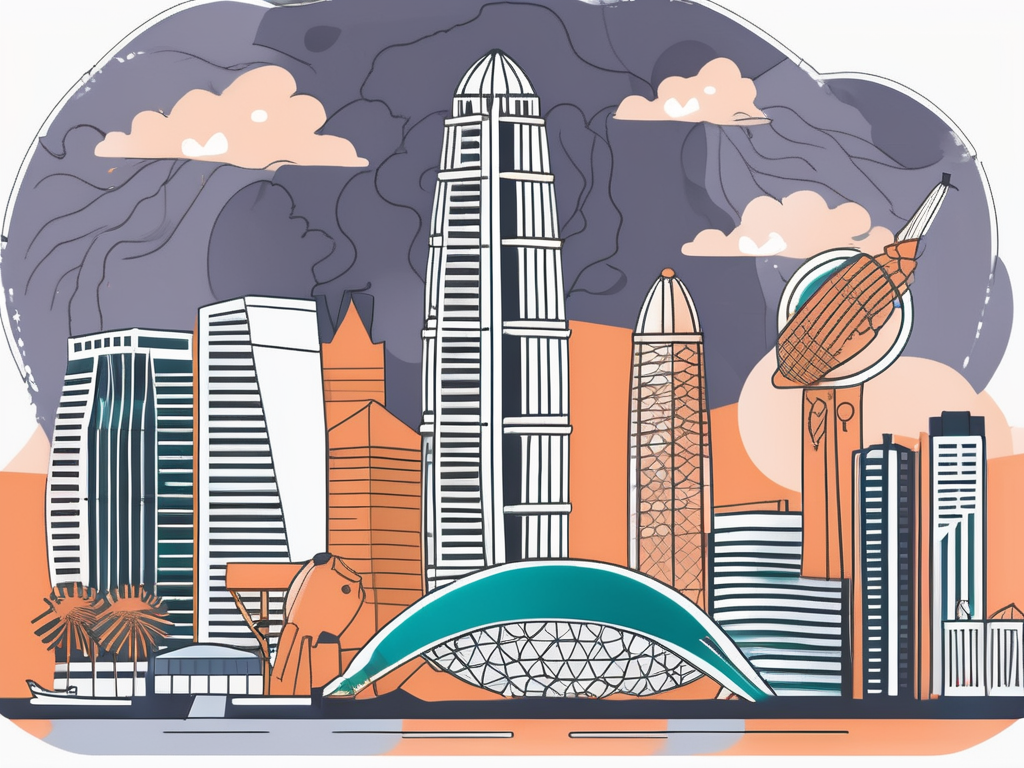 A diverse collection of educational tools and symbols