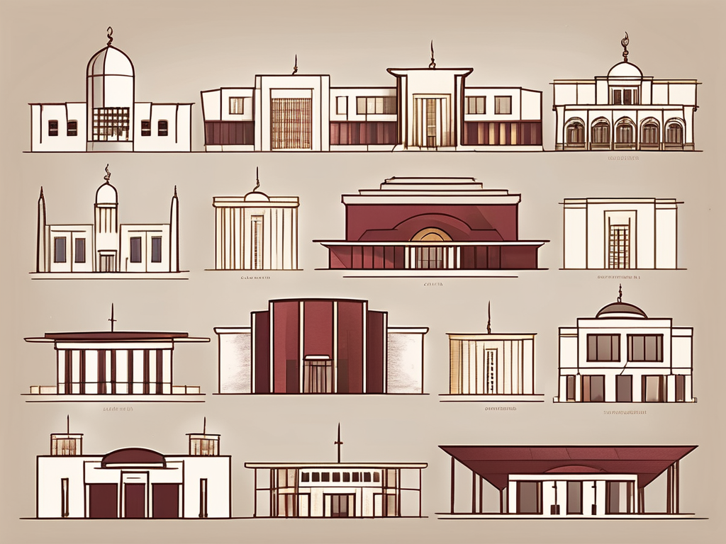 Seven different school buildings