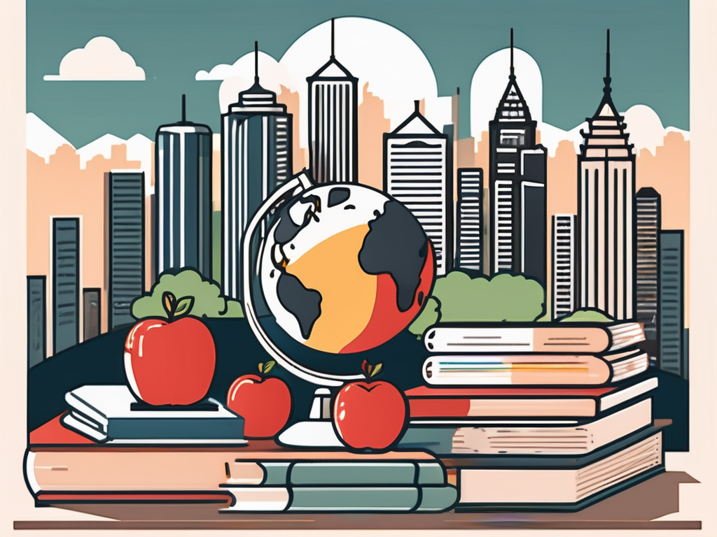 A diverse array of school supplies such as books