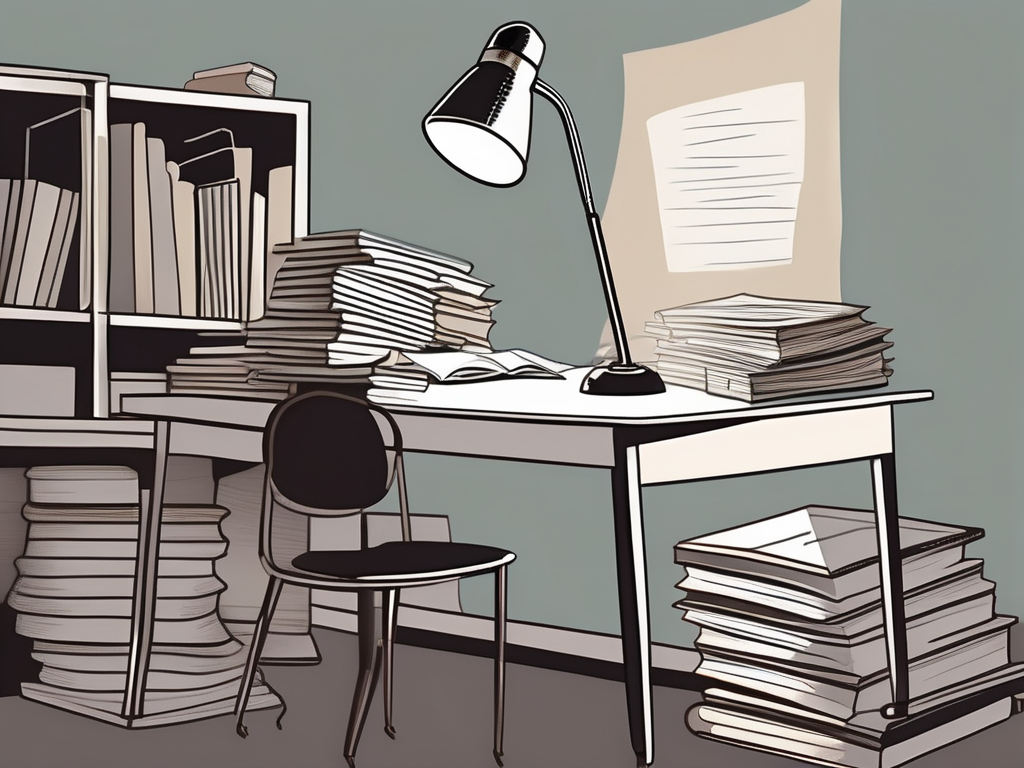 An overflowing desk with stacks of papers