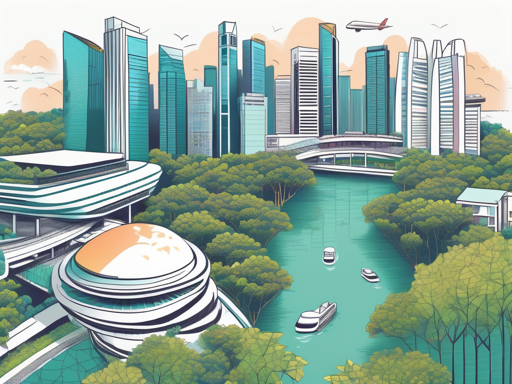 A vibrant cityscape of singapore