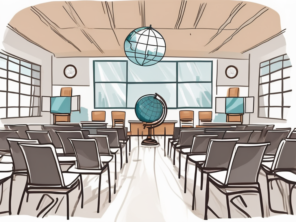 A diverse array of empty classroom chairs