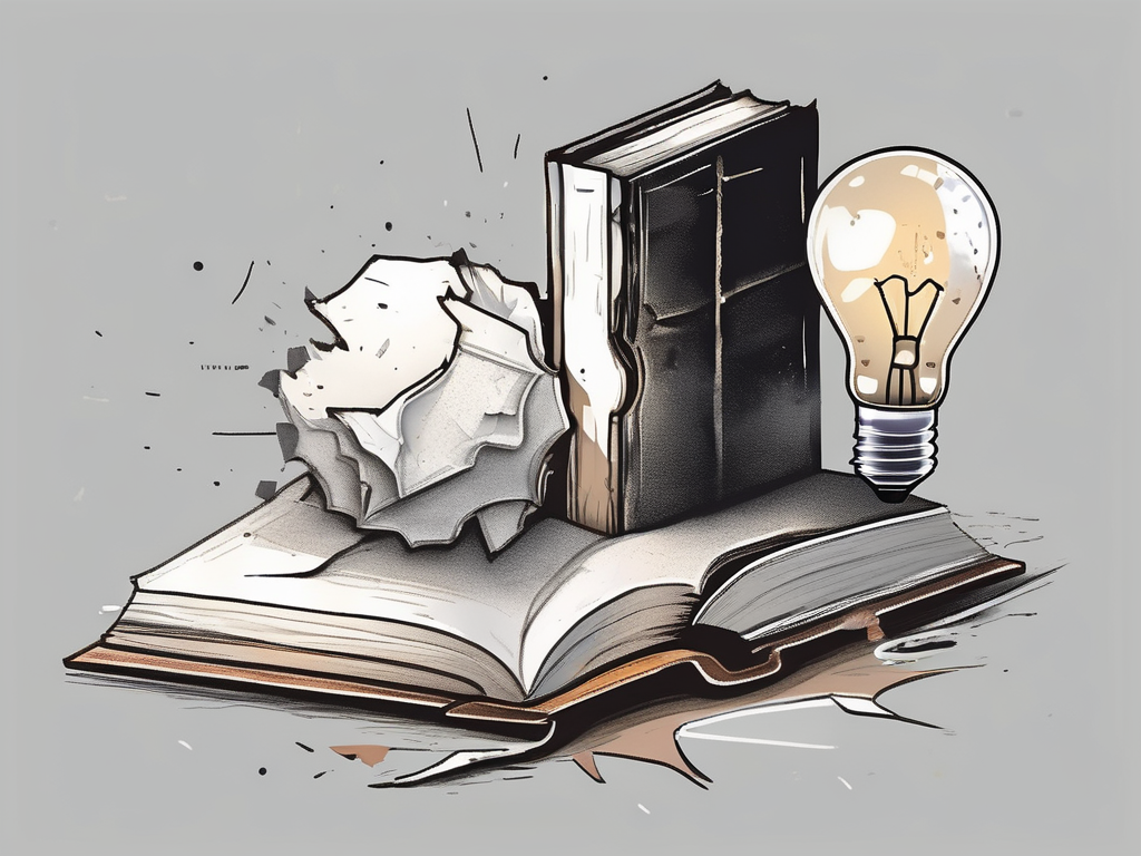 A crumbling book symbolizing thailand's education system