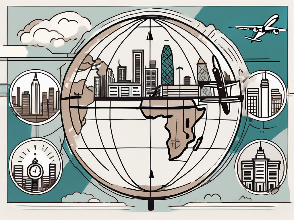 Various symbols representing international teaching