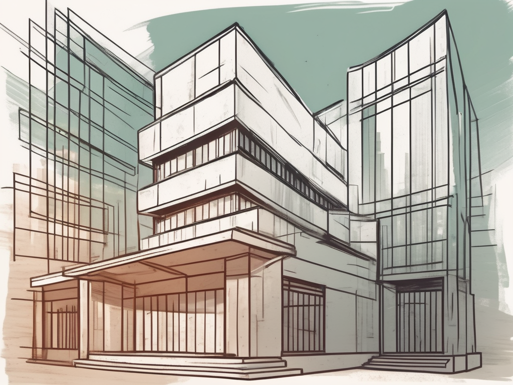 A school building in hong kong with five symbolic elements representing communication