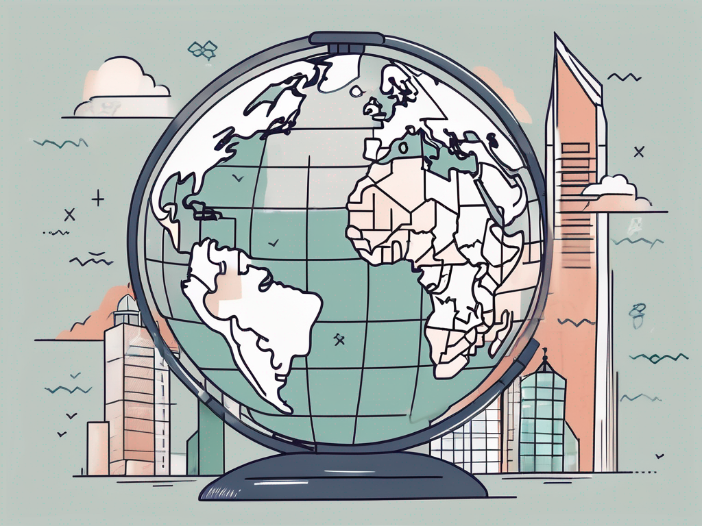 A globe highlighting hong kong