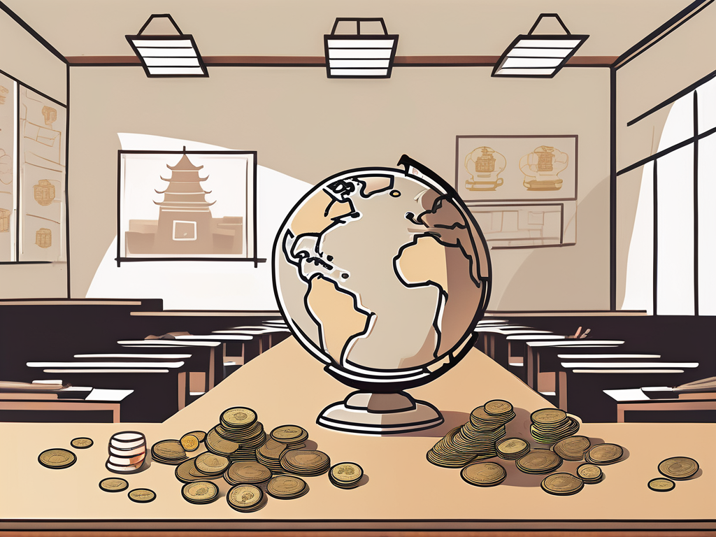 A classroom with chinese cultural elements