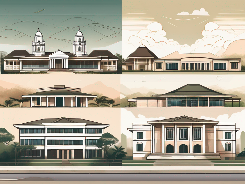 Six different school buildings