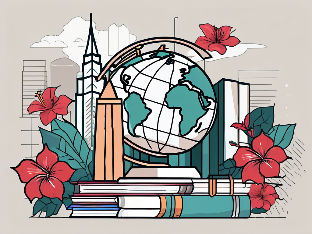 A diverse collection of educational tools such as books