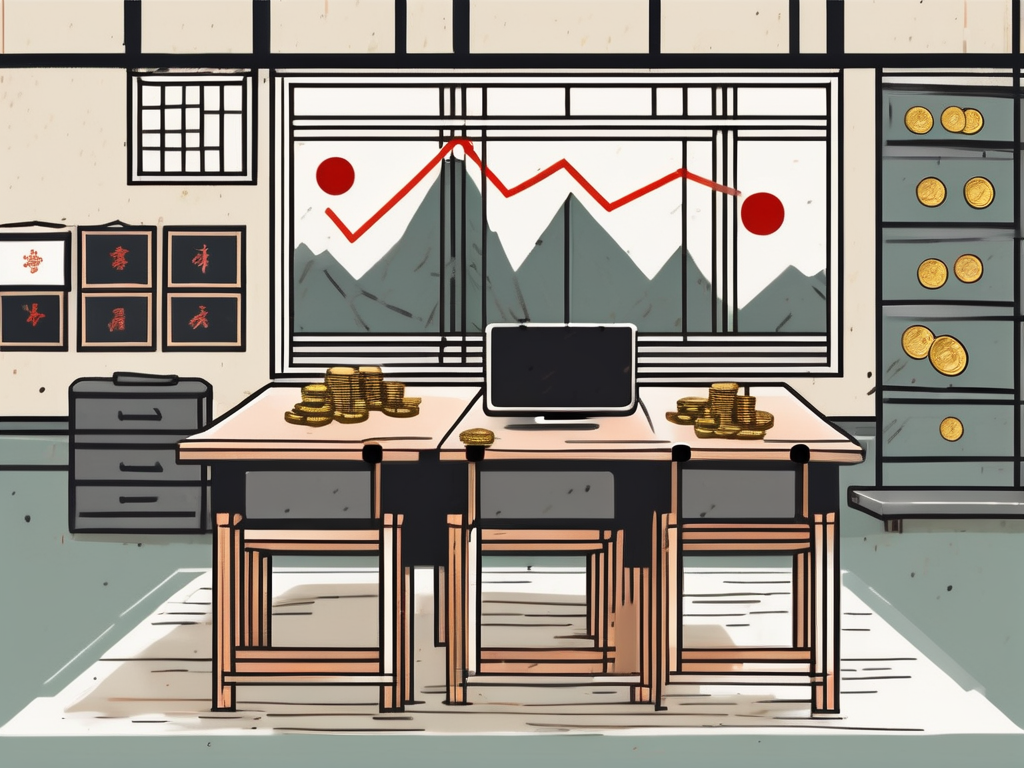 A classroom setting with a chalkboard